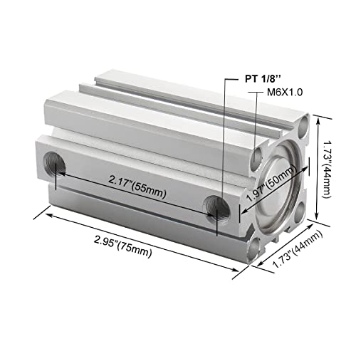 Baomain kompaktni zračni cilindar SDA 32X50 32 mm provrt 50 mm hod Pt1/8 priključak