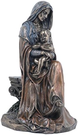 6,75 inča Majka Marija drži bebu Isus hladno lijevanje brončane figurice