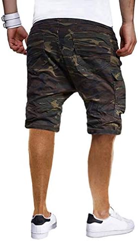 Kratke hlače za muškarce, f_gotal muški casual sportski kamuflaža kratke hlače trening jogger kratke hlače s džepovima