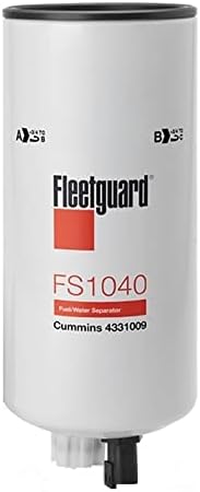 FS1040 FleetGuard Filter Filter separator, zamjenjuje Baldwin BF1274SP, Donaldson P551047, Luber Finer LFF1007, NAPA 3488, WIX 33423