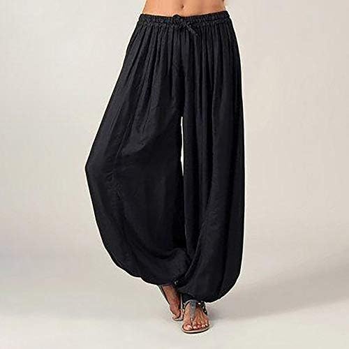 mmknlrm Žene plus veličine solidne boje casual labave harem hlače joge hlače Žene hlače Drvana odjeća za žene seksi