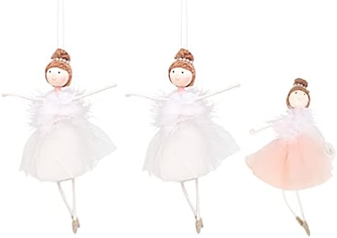 BUSTOYard Girl Dolls 3PCS Ukrasna baletna djevojka Viseće dekora Božićno drvce Male lutke za dekor Muñecos de Peluche