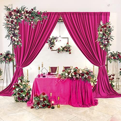 10.10 Fuksija pozadinska zavjesa za rođendanske zabave bez bora vruće ružičaste foto zavjese pozadinske zavjese ukras od tkanine za