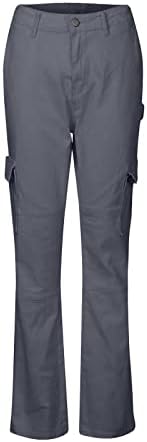 Uqrzau ženske teretne radne hlače HIP hlače visoki struk s više džepova odjeća elastična olovka hlače ljeto