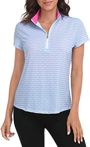 LRD ženske golf polo majice majice s kratkim rukavima tenisica upf 30 kvartal zip up