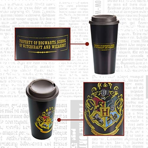 Paladone Hogwarts Crest Plastic Travel šalica - Službeno licencirana roba Harryja Pottera