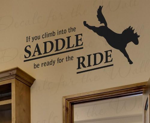 Ako se popnete u sedlo, budite spremni za konja za vožnju - kaubojska kauboja Dječak Djevojčica Sportska tematska dječja soba igraonice