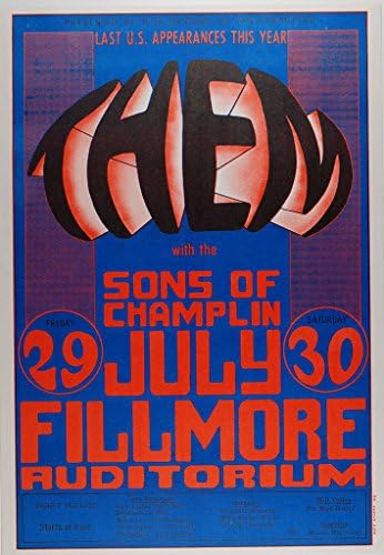 Njih koncertni plakat iz 1966. godine, Fillmore Auditorium *Stanje metvice *