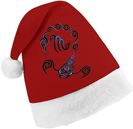 Plišani Božićni šešir zviježđa Škorpiona nestašni i slatki Šeširi Djeda Božićnjaka s plišanim obodom i udobnom podstavom Božićni ukras