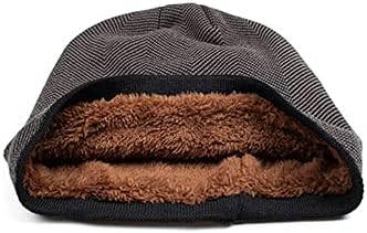 Unisex nebo madrid pletena vuna beanie hladno runo obložena kape za muškarce crni beanie