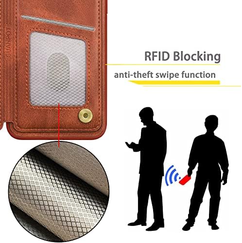 Suanpot 【RFID Blokiranje za Moto G Stylus 2021 futrola s nosačem kreditne kartice, Flip Book PU LEGON PELEFON CUTER CALEFON KILEFON