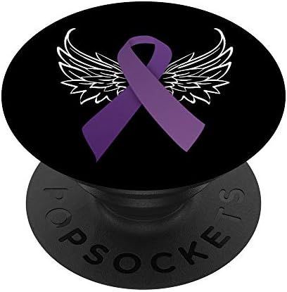 Purple Ribbon Angel Wings u sjećanju na Popsockets Popgrip: Zamjenjivo prianjanje za telefoni i tablete