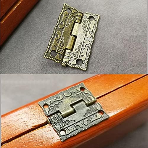 10pcs Antikne brončane šarke ukras ormara za ormarić za vrata Vintage Zrnca za nakit drvene kutije hardver namještaja s vijcima -