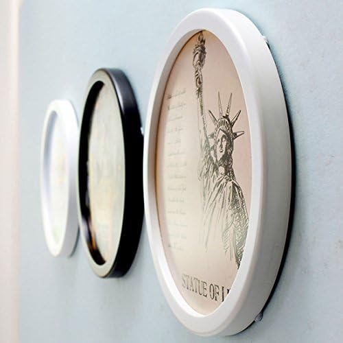 Mikos Honwa okrugli okvir za slike za zid, foto okvir zid dekor drveni okvir za kućni ured zidni dekor 6in bijeli