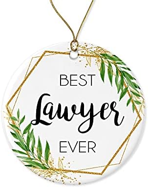 Odvjetnički božićni ukras - božićni ukras Poklon za odvjetnika - Najbolji svjetski odvjetnik - najbolji odvjetnik ikad - odvjetnički