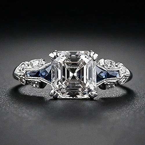 Modni izvrsni dijamantni prsten nepravilnog oblika u obliku trapeza s kvadratnim dijamantom za žene vjenčani prsten nakit poklon muški