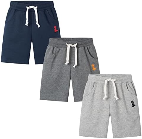 Hzxvic mališani kratke hlače za dječake, ljetne pamučne kratke hlače za djecu, 3 pakete dječje jogger hlače
