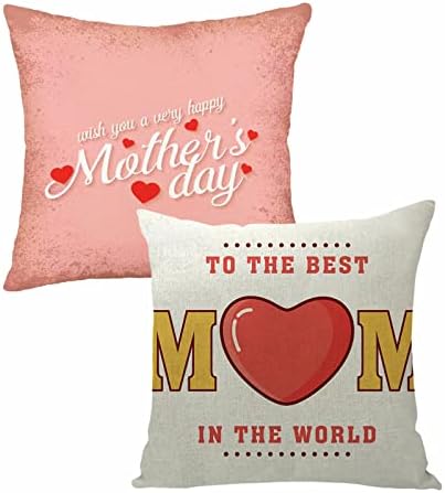 Zrayu Poklon za mamu baku, bacajte jastučne naslovnice 18 x18 set od 2, rođendanski pokloni za dan majke, ukrasi za uređenje doma za