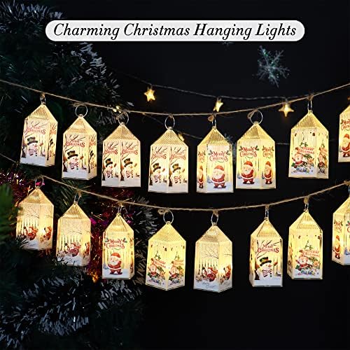 Božićni ukrasi od 24 pakiranja uključena baterija Mini viseći bijeli božićni ukrasi LED stolna svjetla lampioni za čaj svijeća za ukrašavanje
