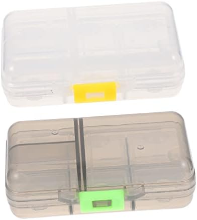 Doitool 2pcs kutija s tabletama plastična spremnik mini tableta jasna plastična posuda prijenosni organizator dnevni tableta kutija