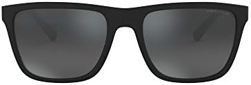 Sunčane naočale u mat crnom okviru, zrcalne crne leće, 57 mm