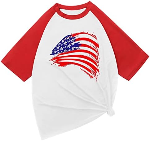 Majice za dan neovisnosti za muškarce američke zastave tiskane grafičke majice casual majica usa domoljubne košulje labave sportske
