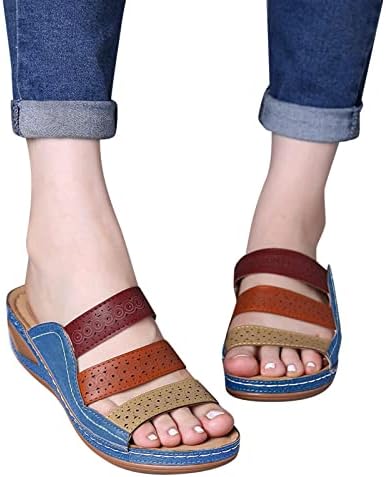 Ketuanske sandale za žene ležerno ljeto, ženske sandale žene kline sandale klizava prozračna gusta cipela s otvorenim nožnim prstima