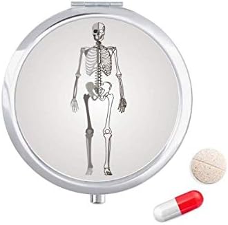 Skica ljudskog kostura prednja kutija za tablete džepna kutija za pohranu lijekova spremnik za doziranje