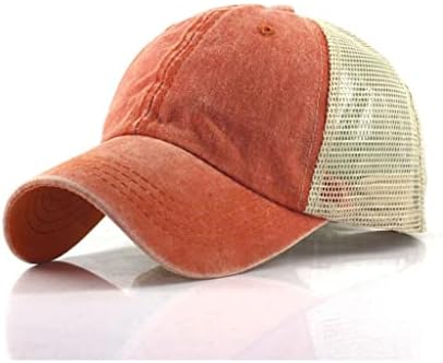 & Ljetni narančasti kamiondžija šešir za muškarce prozračna ženska mrežasta bejzbolska kapa ulična odjeća hip hop bejzbolske kape