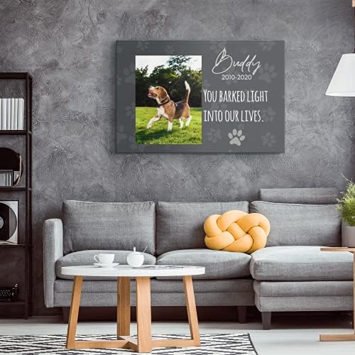Personalizirani plakat za ožalošćenje psa za mamu i tatu kućnog ljubimca prilagođena fotografija psa sjećanje simpatija platno zidna