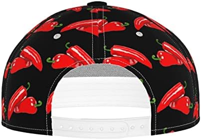 Unisex Flatbrim Snapback CAP smiješni čili crvena vruća paprika za odrasle kamiondžije Podesiva bejzbolska kapa