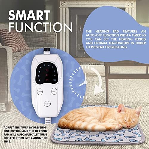 Feilx električni jastučić za grijanje za kućne ljubimce, mačji sloj za kućne ljubimce, podesiva temperatura grijana prostirka za pse