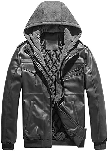 ADSSDQ muške lagane jakne, trendi kaputi s dugim rukavima muški park Preveliki zimski visoki vrat ugrađena jakna srednja težina8