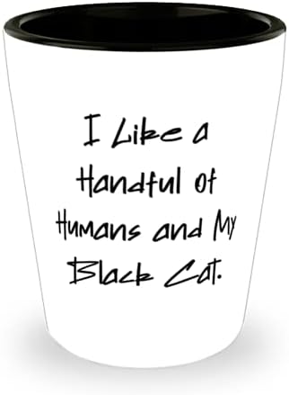Motivirajuća Crna mačka, sviđa mi se šačica ljudi i moja crna mačka, čaša crne mačke od prijatelja