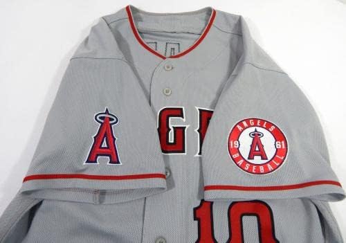 2022. Los Angeles Angels Juan Lagares 10 Igra izdana POS Upotrijebljena siva dresa 46 63 - Igra korištena MLB dresova