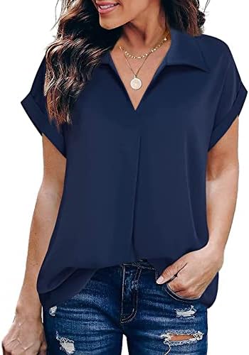 Ženska majica Jesen ljeto odjeća s kratkim rukavima u obliku izreza u obliku izreza u nevolji skromni gornji dio majice za žene u obliku