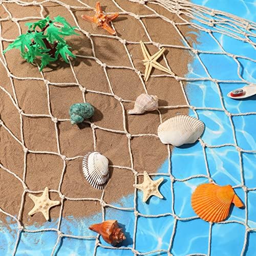 18 komada 40 978 inča ribarska mreža Ukrasna morska sirena pamučni mrežasti dekor ribarski gusarski dekor mreža Nautička tematska dekoracija