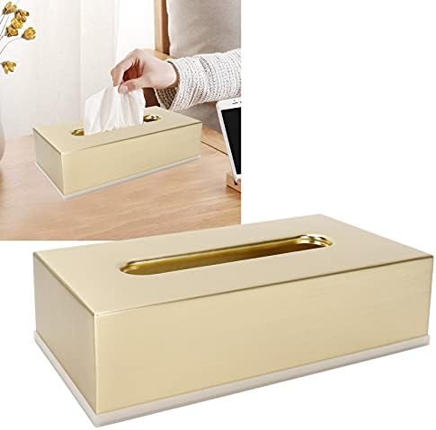 2pcs poklopca s kutijama za tkivo pravokutni, zlatni držač kutije za lica za ormariće za komode za kupaonicu ispraznost dekor, ukrasni