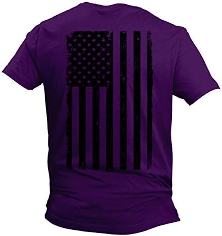 Istrošena crna zastava SAD-a-muška majica Sjedinjenih Američkih Država