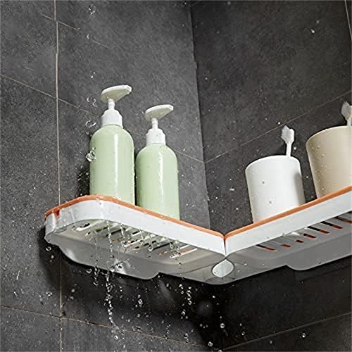Zhangzhi kupaonica ugaoni nosač bez probijanja, nosač stalka za odlaganje šampona s usisnom šalicom od 180 stupnjeva rotirajući zidni