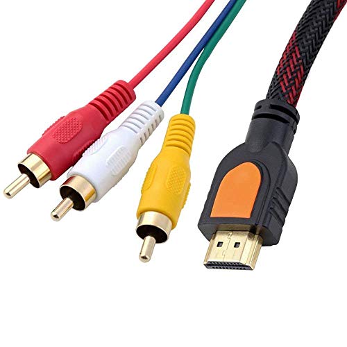 Kabel adapter HDMI Mužjak to 3 RCA Male 1080P Video Audio AV, HDMI pretvorene u kompozitni S-Video, RCA priključi kabel adapter za