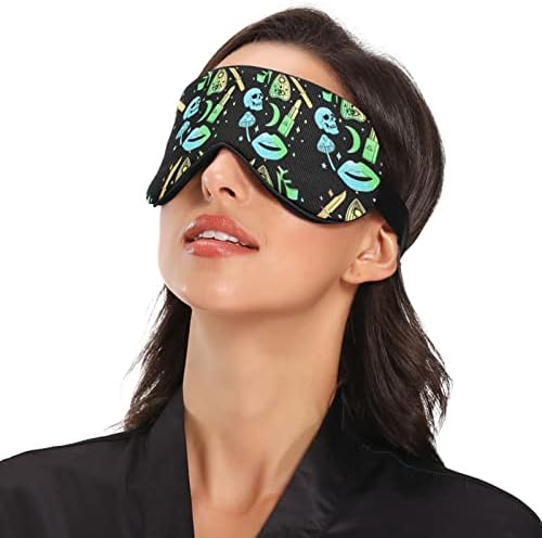 Unisex maska ​​za spavanje oka pastel-goth-watch-creepy-halowleen noćna maska ​​za spavanje udobna nijansa za spavanje nijansa