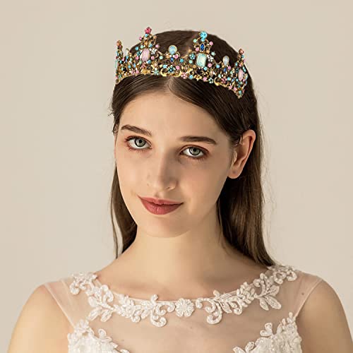 Vintage barokne krune za žene, princezine tijare za žene, kraljevske tijare za djevojčice i ženska kruna, vjenčana tijara za mladenku