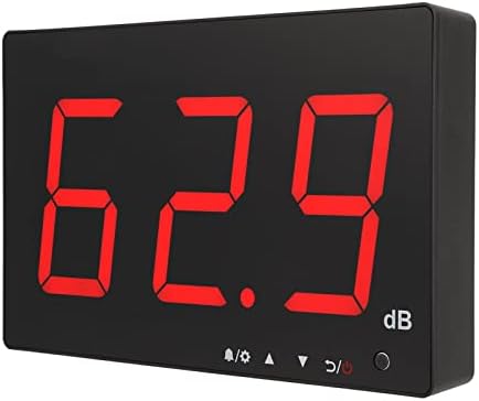 Mjerač razine zvuka, 30db-130db zidni viseći mjerač buke, LCD veliki zaslon SPL metar s alarmom, čitač razine zvuka decibel za urede