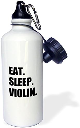 3Drose Eat Sleep Violin-Black tekstualni glazbeni glazbenik Zabavni orkestar praktični sportovi boca vode, 21oz, 21 oz, višebojan