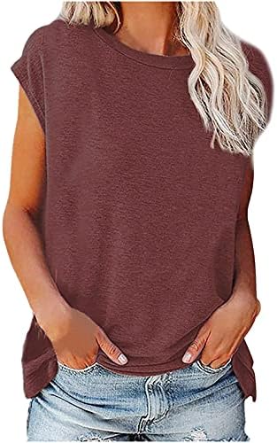 Ženska modna casual majica Čvrsta O-Neck labavi košulja s kratkim rukavima Pulover Fashing Tops