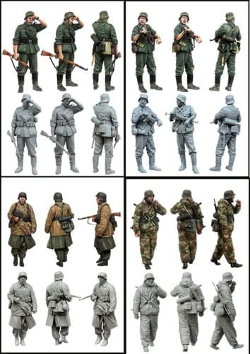 1/35 Drugog svjetskog rata Njemački vojnički model smole Model Neprimjereni i neobojeni dijelovi smole // if9w-3