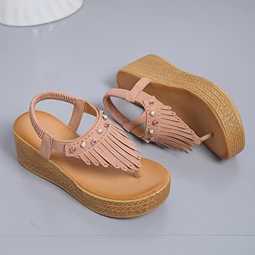 Sandale platforme za žene Ljetne nove ribe usta Retro klinaste sandale sa sandalama za ženske rimske cipele