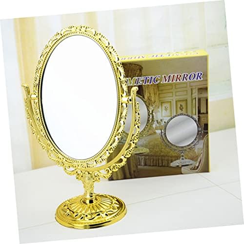 Homoyoyo 1pc ogledalo za komodu ovalno ispraznost ogledalo vintage makeup ogledalo retro stolni zrcalo ogledalo radno stolno ogledalo