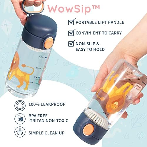 Nepropusna boca za vodu za bebe / boce za vodu za malu djecu bez BPA s uklonjivim cjedilom / bijelo | 1 pakiranje - 15 oz